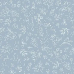 Non-woven wallpaper – Blue – Forest Friends – Forest Wonder