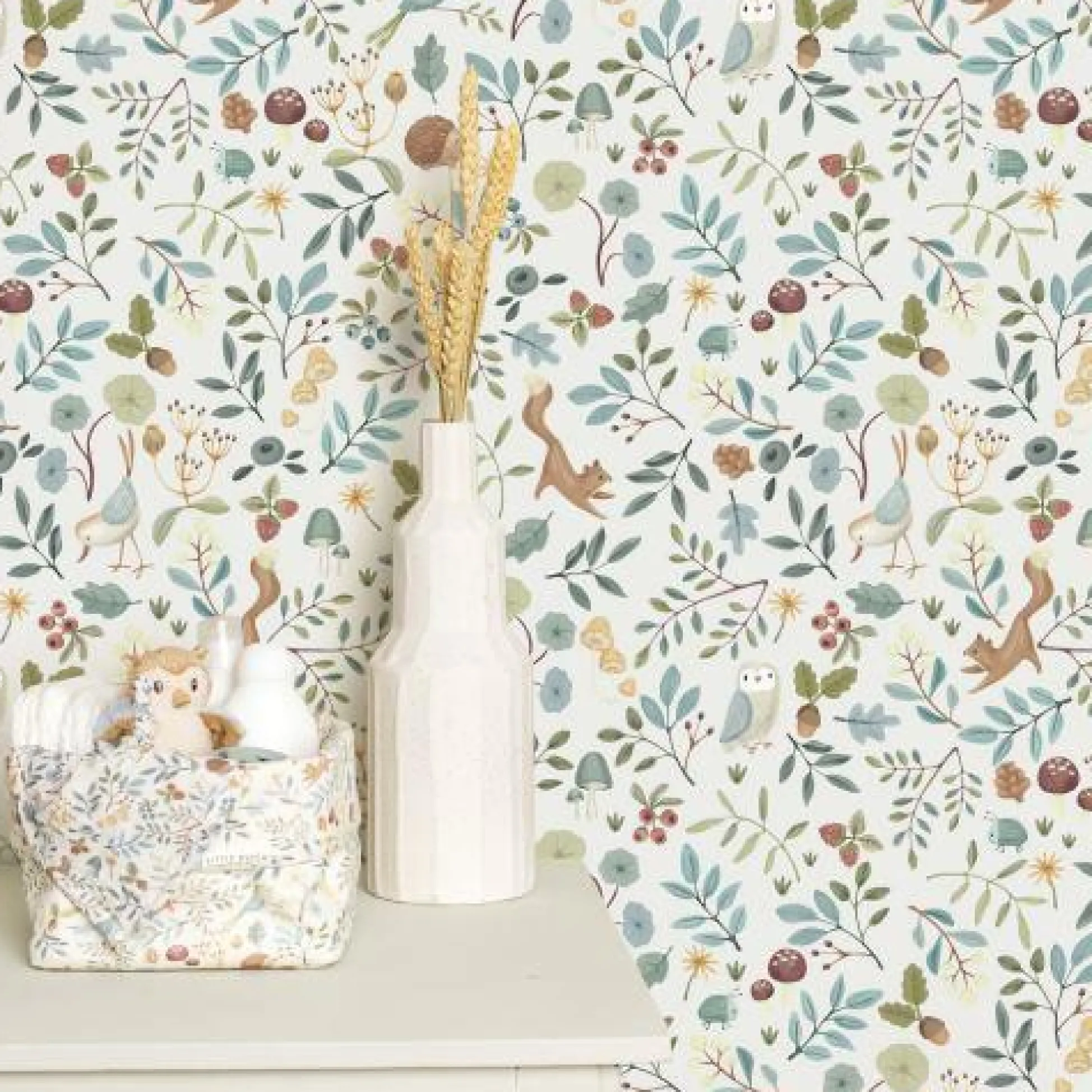 Non-woven wallpaper - Multicolored - Forest Friends - Forest Wonders