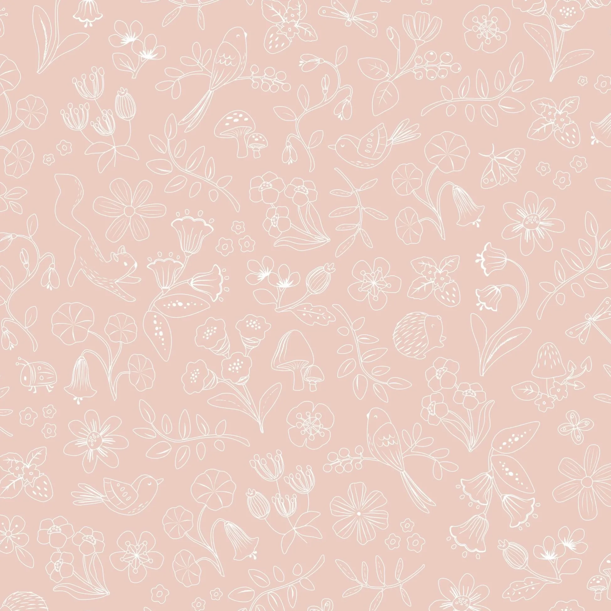 Non-woven wallpaper – Pink – Fairy Friends – Fairy Wonder