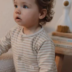 One -piece pajamas - sand - striped