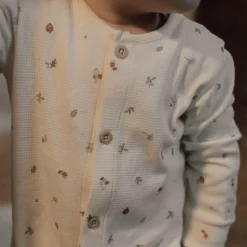 One-piece pajamas - White - Forest Friends - Forest Treasures