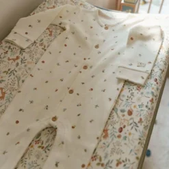 One-piece pajamas - White - Forest Friends - Forest Treasures