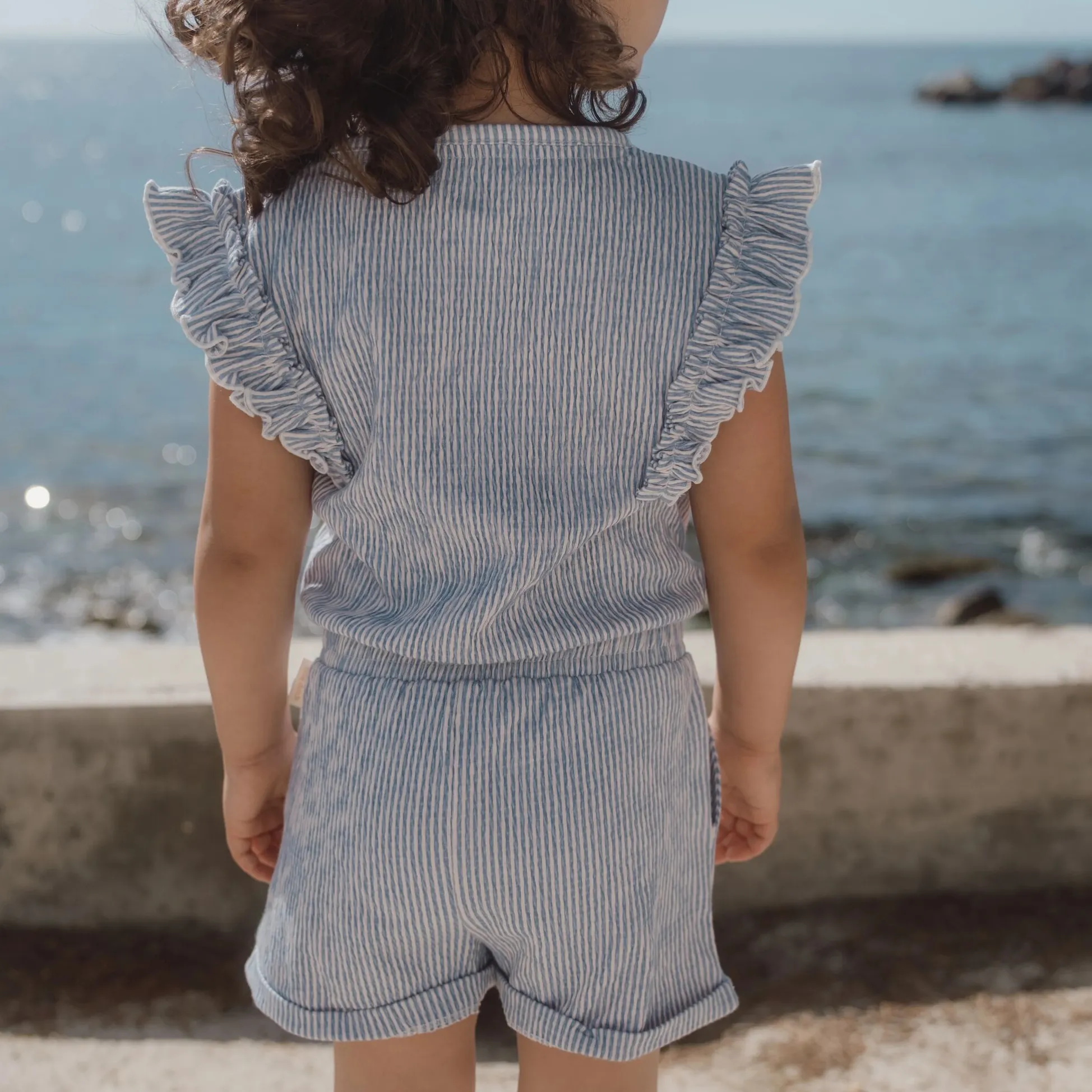 Overalls - Blue - Denim Blue Stripe