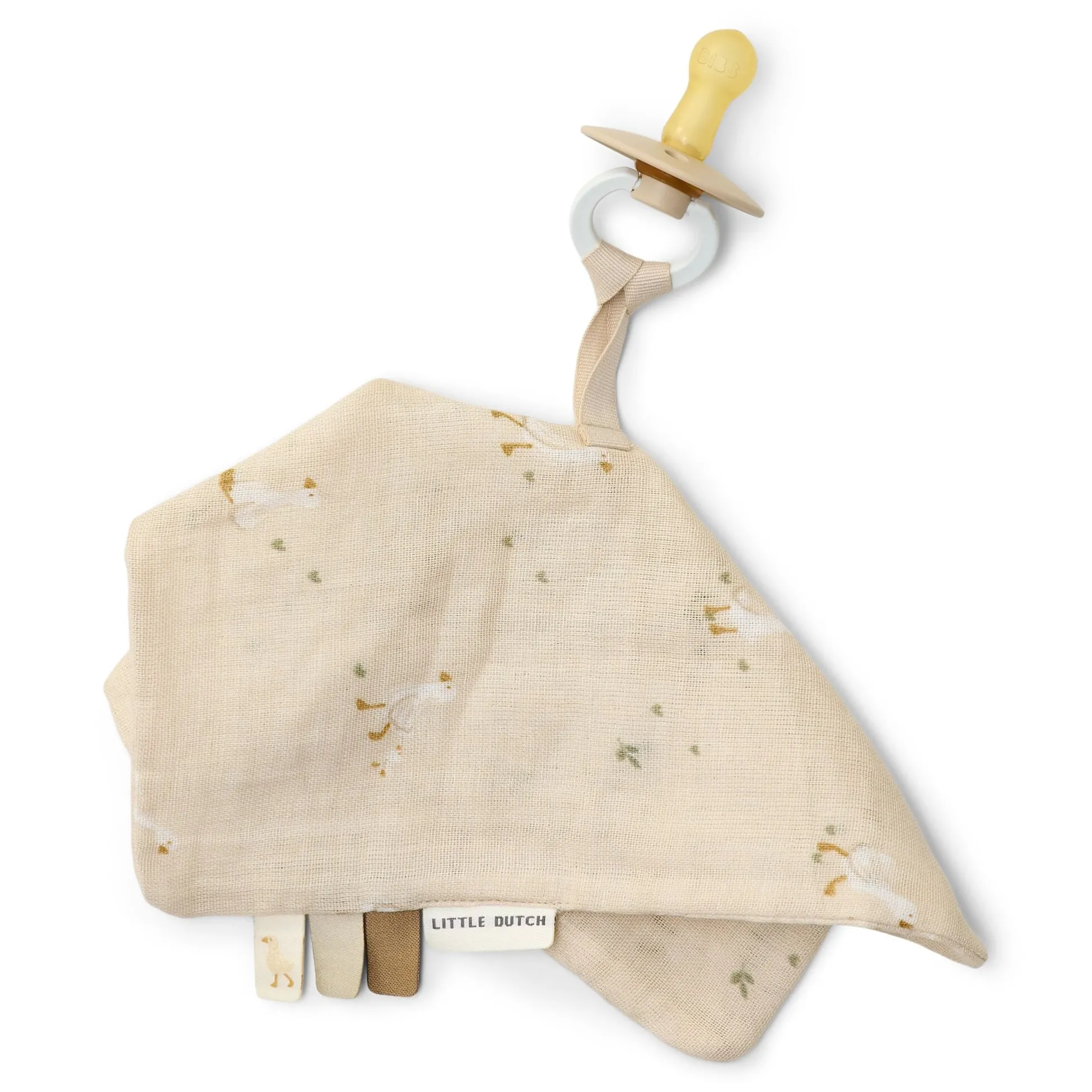 Pacifier Cloth - Beige - Newborn Naturals - Little Goose