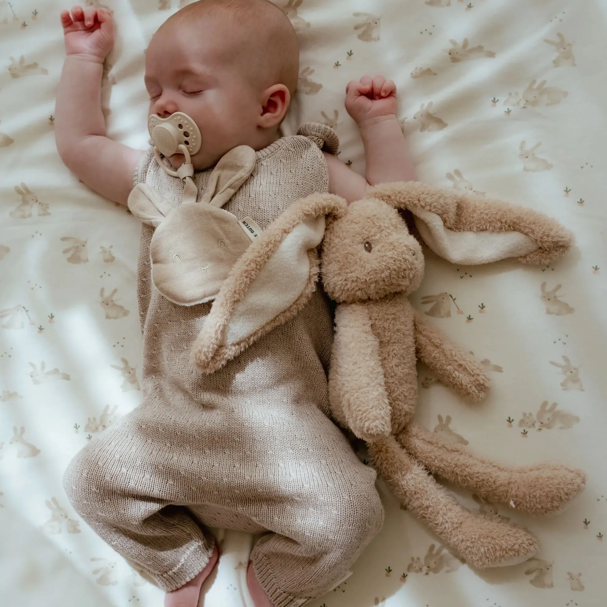 Pacifier Cloth - Beige - Newborn Naturals - Baby Bunny