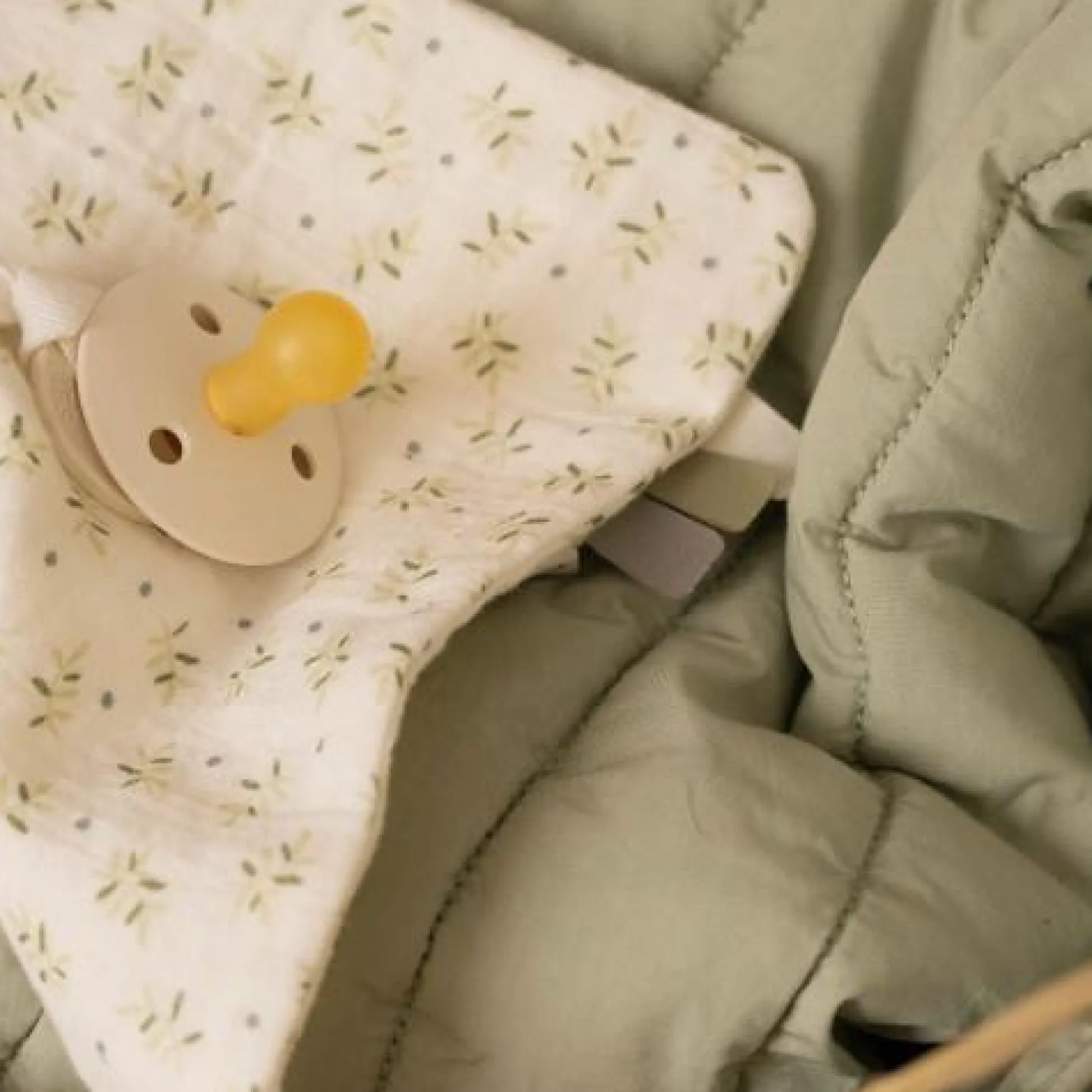 Pacifier cloth - Green - Essentials - Blueberry Leaves