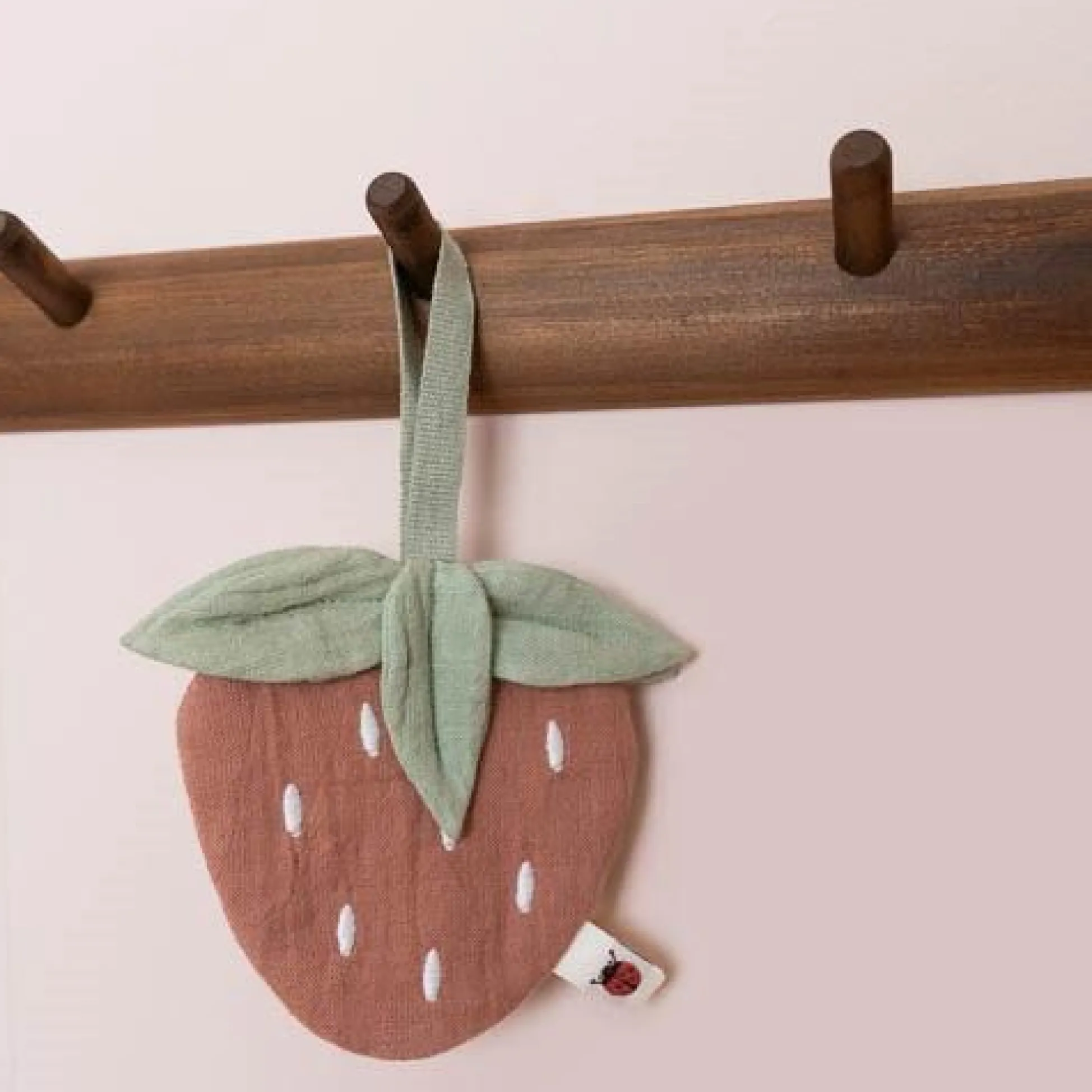 Pacifier cloth - Red - Fairy Garden