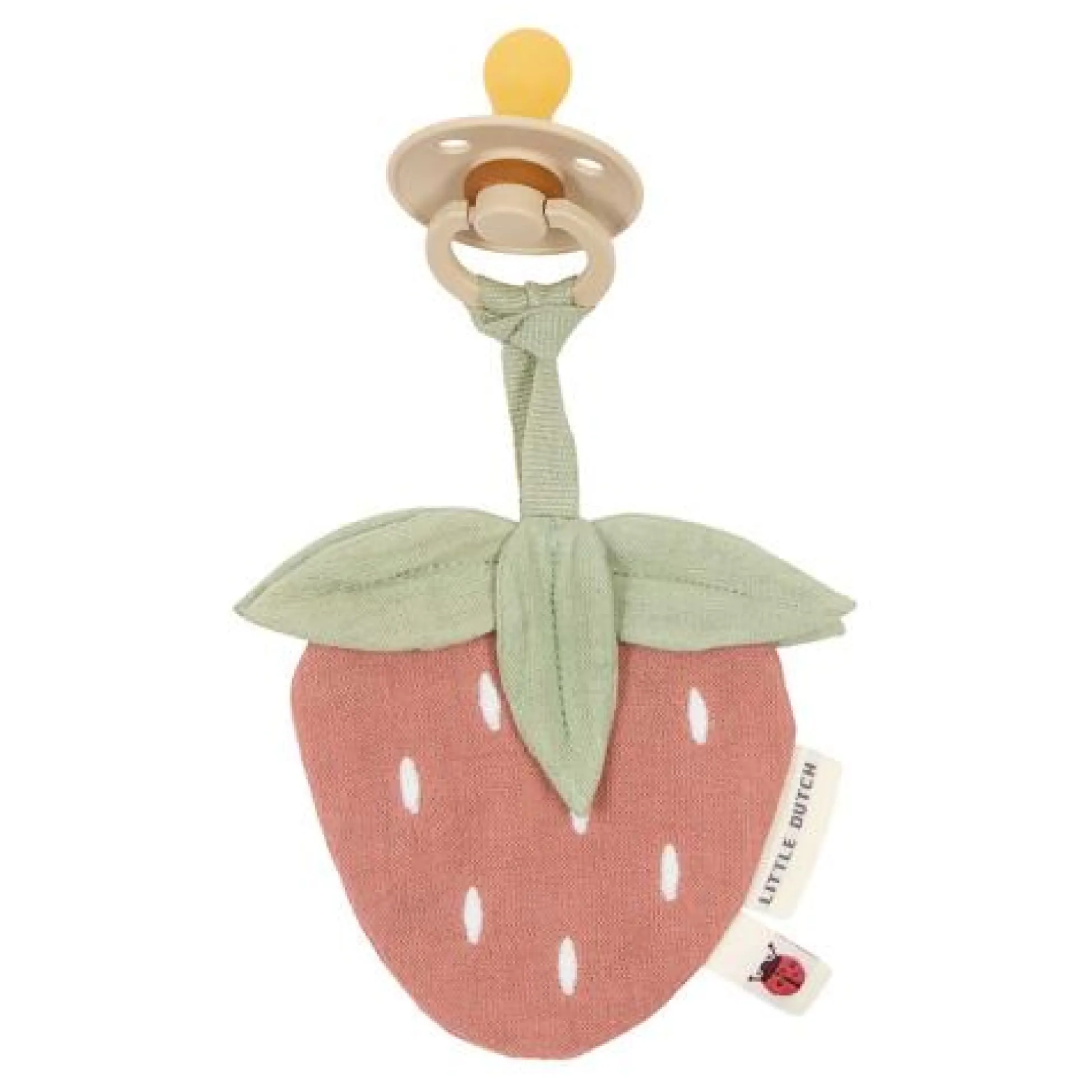 Pacifier cloth - Red - Fairy Garden