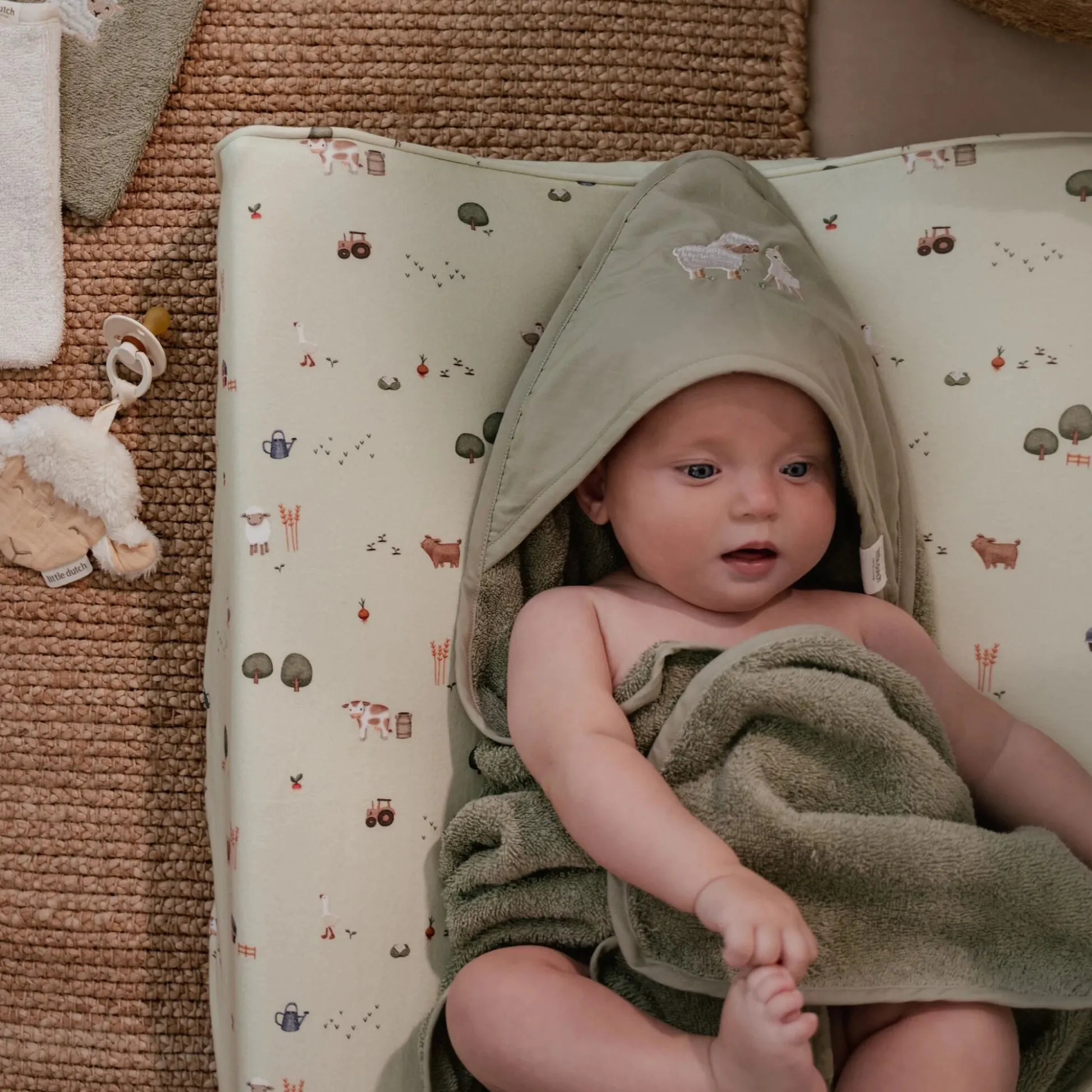 Pacifier cloth - White - Little Farm