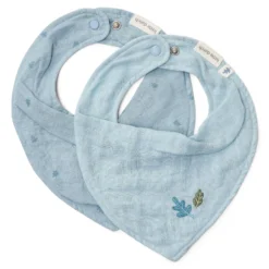 2-pack bandana bib - Blue - Essentials