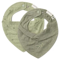 2-pack bandana bib - Green - Essentials