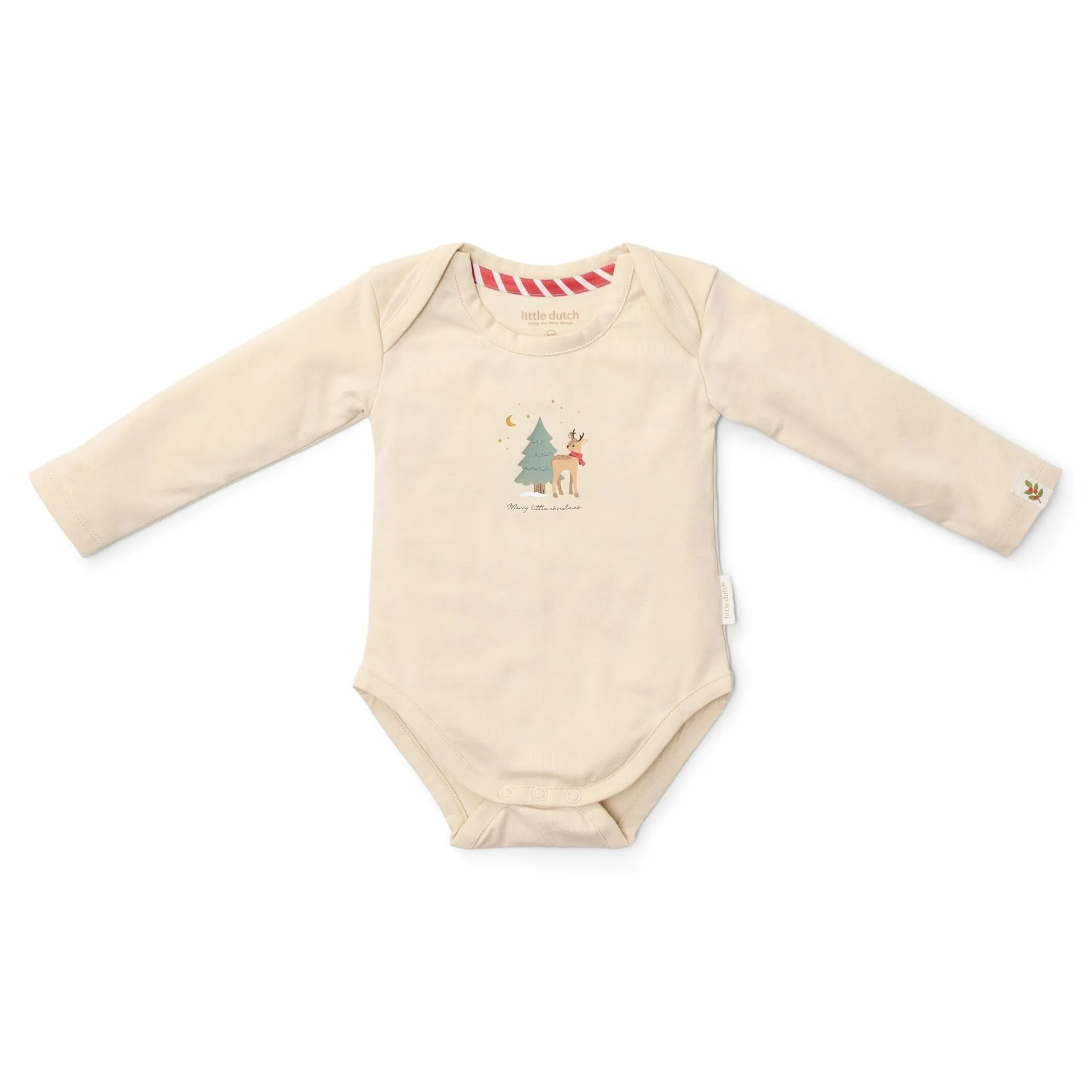 2-pack Christmas romper long sleeve – Beige