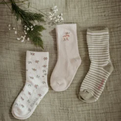 3-pack Christmas socks – Beige