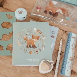 Pencil case with contents - Blue - Forest Friends