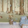 Photo wallpaper - Multicolored - Forest Friends