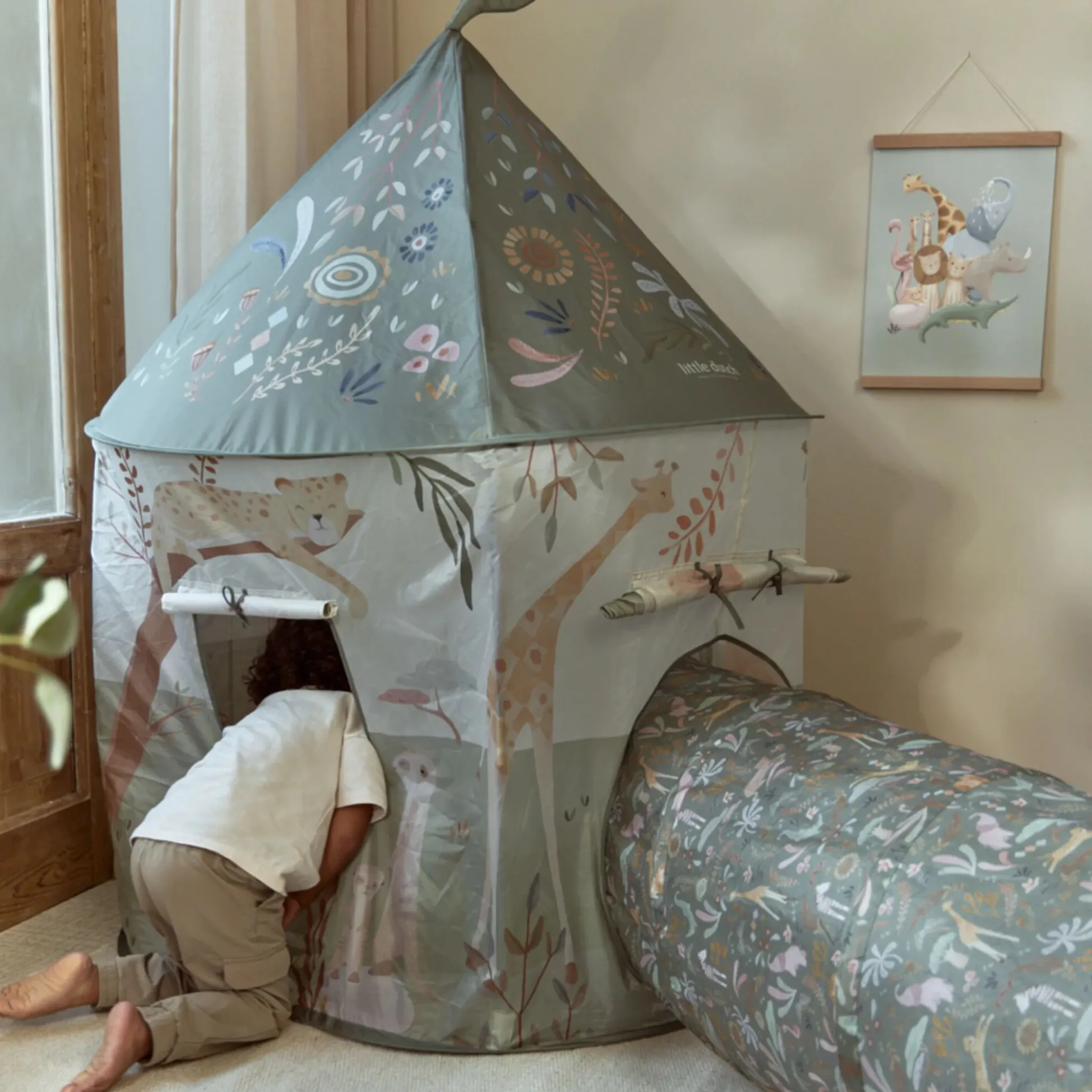 Play tent - Crawl tunnel - Green