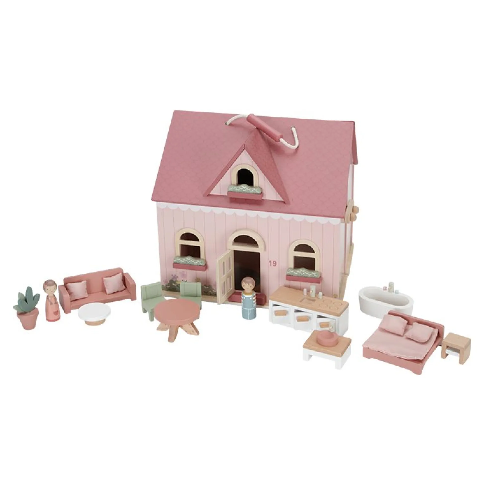 Portable dollhouse wood
