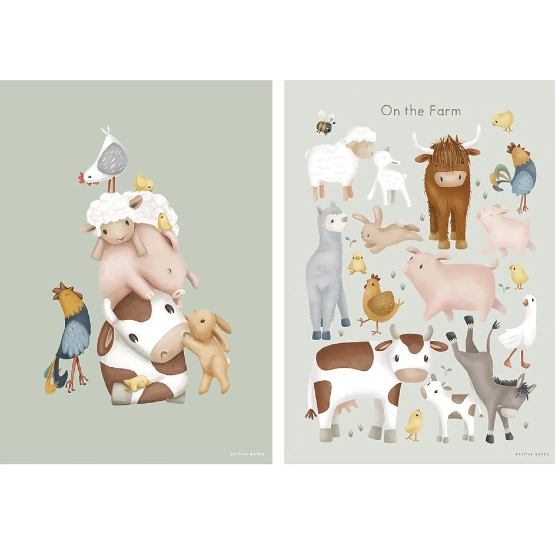 Poster - Multicolor - Size A3 - Little Farm