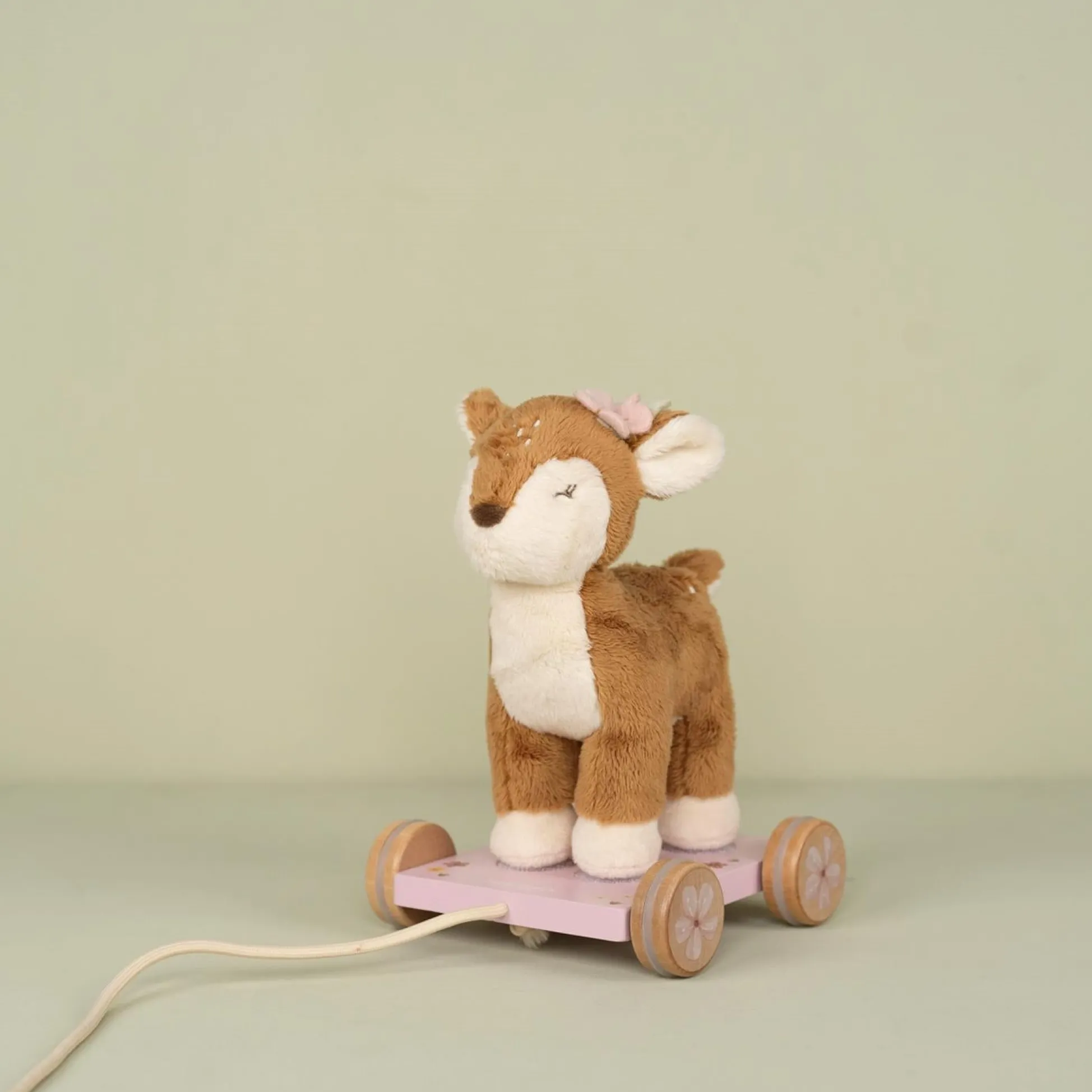 Pull Animal Deer - Pink - Fairy Garden