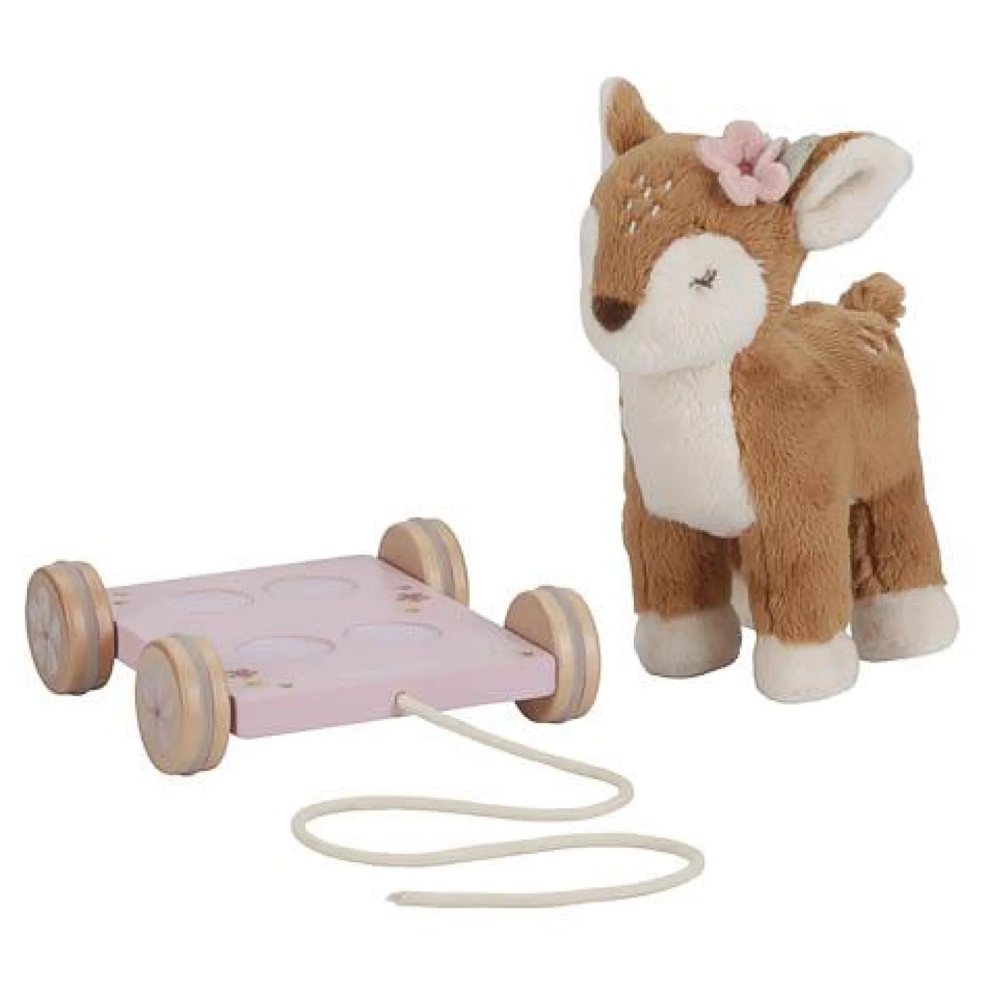 Pull Animal Deer - Pink - Fairy Garden