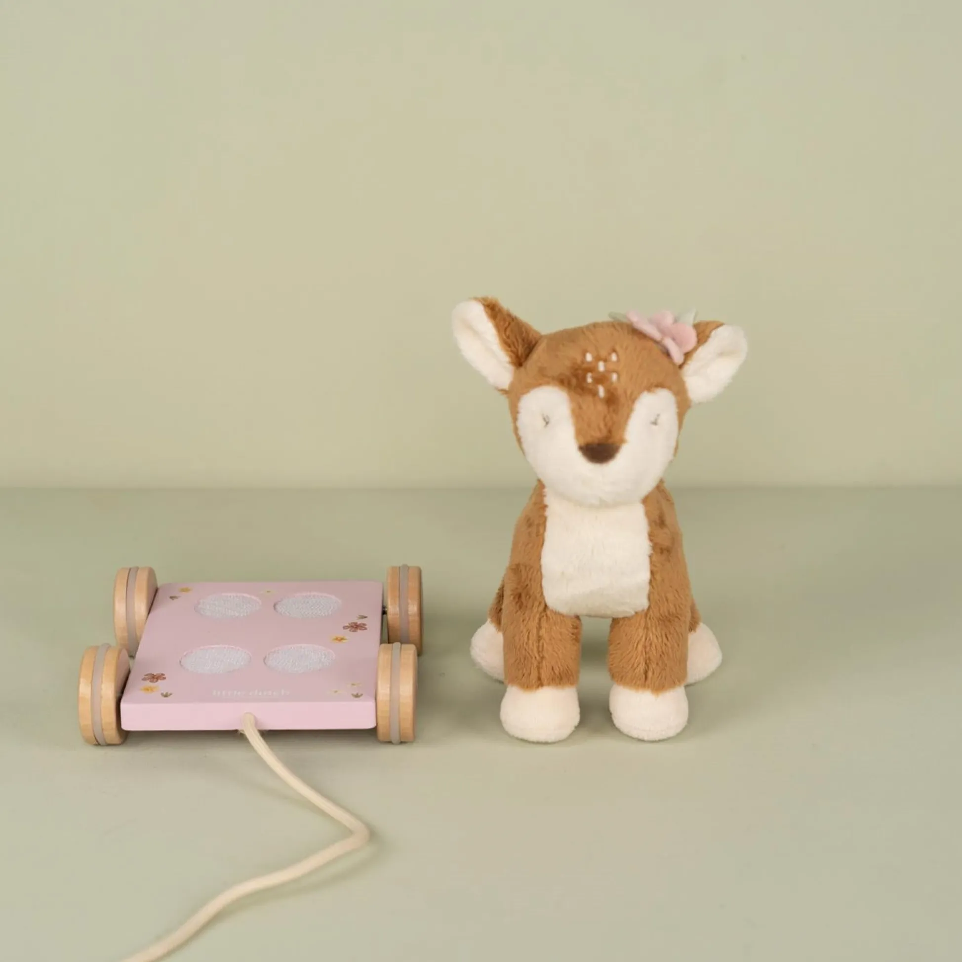 Pull Animal Deer - Pink - Fairy Garden