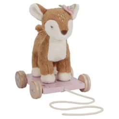 Pull Animal Deer - Pink - Fairy Garden