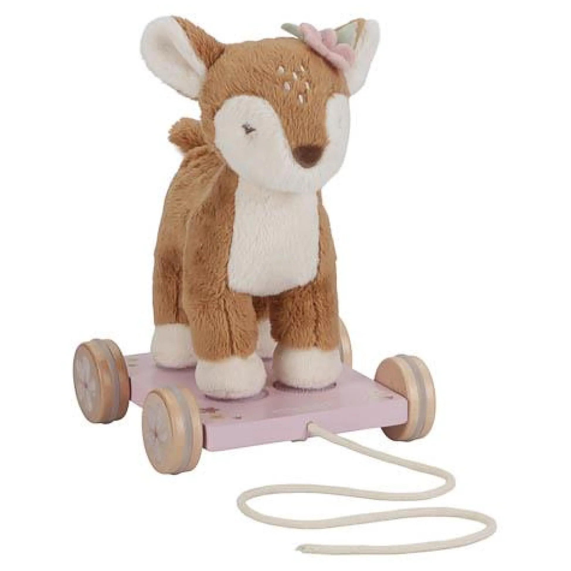 Pull Animal Deer - Pink - Fairy Garden