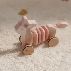 Pull Animal Deer - Pink - Fairy Garden