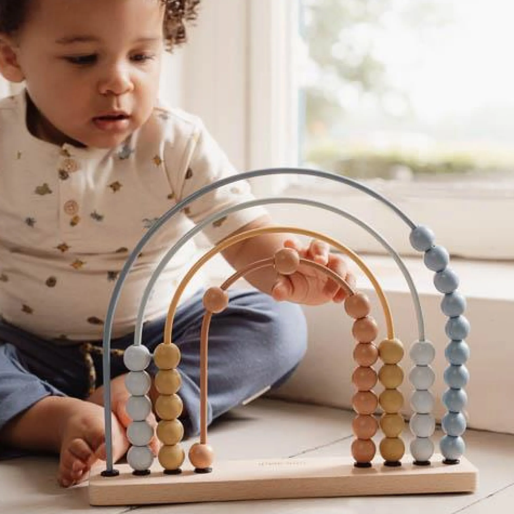 Rainbow abacus - Blue - Forest Friends