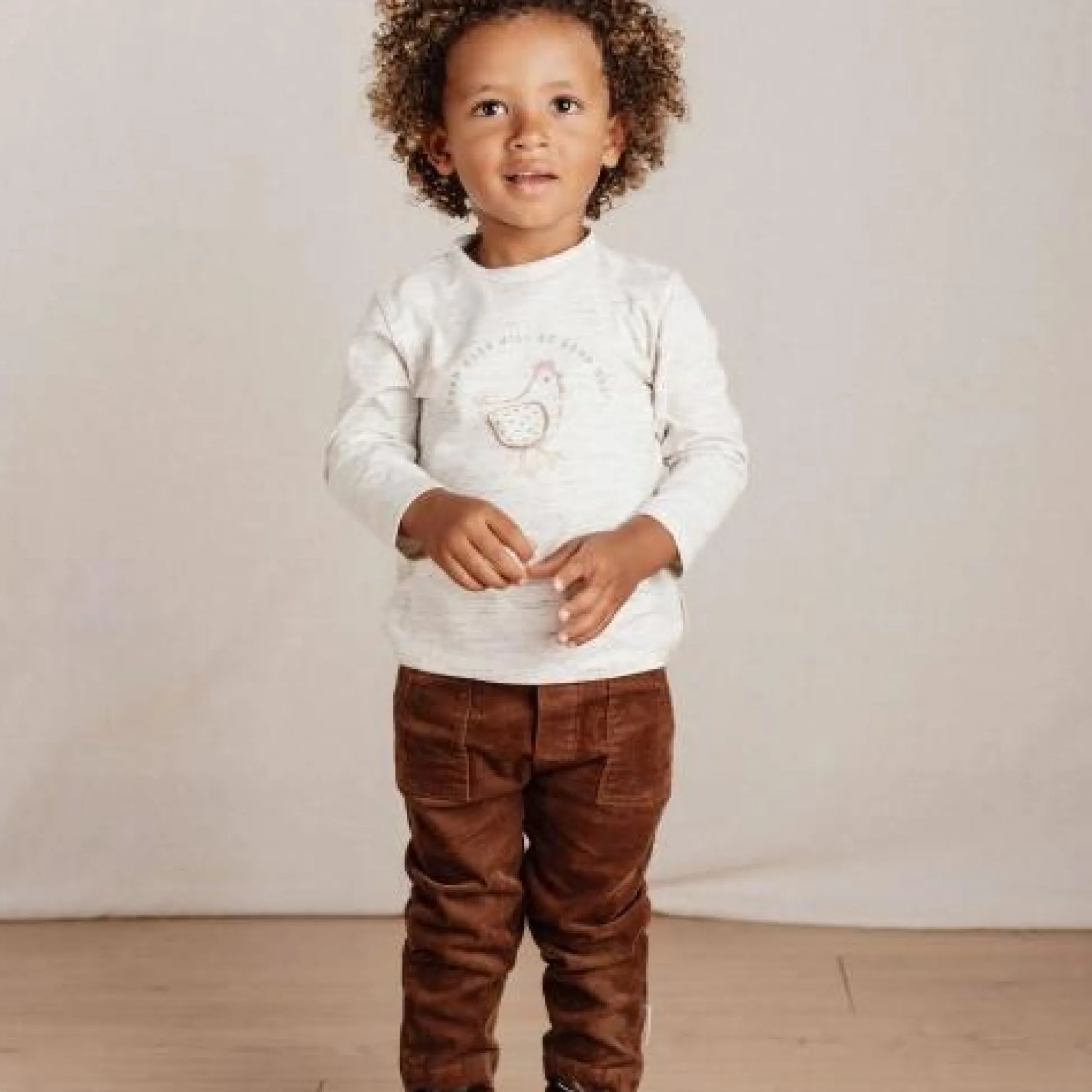 Ribbed Pants - Brown - Little Farm