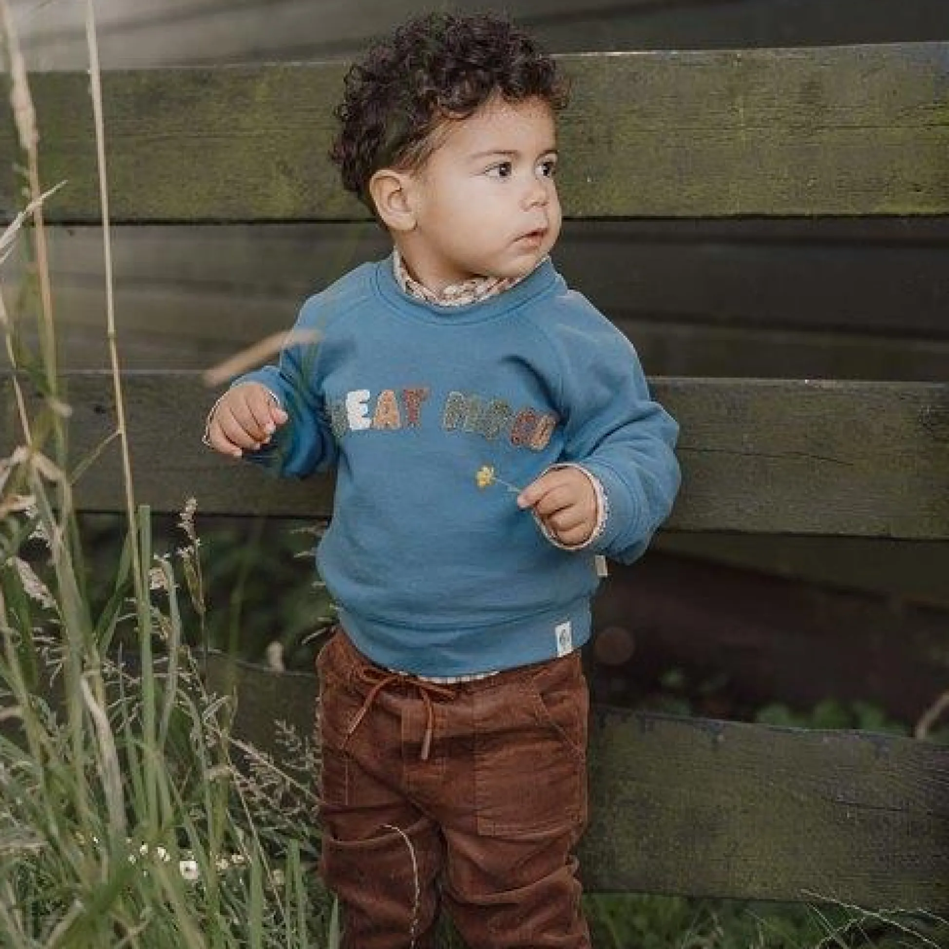 Ribbed Pants - Brown - Little Farm