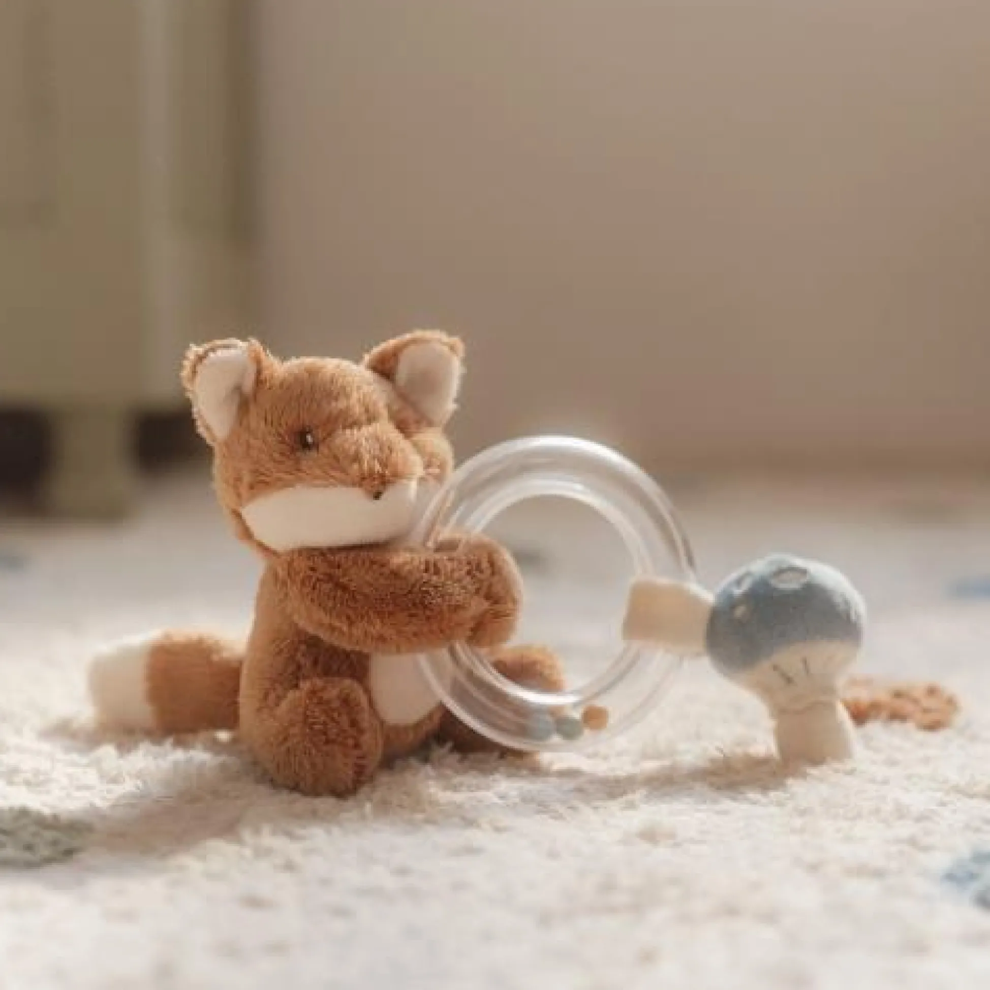 Ring rattle - Blue - Forest Friends