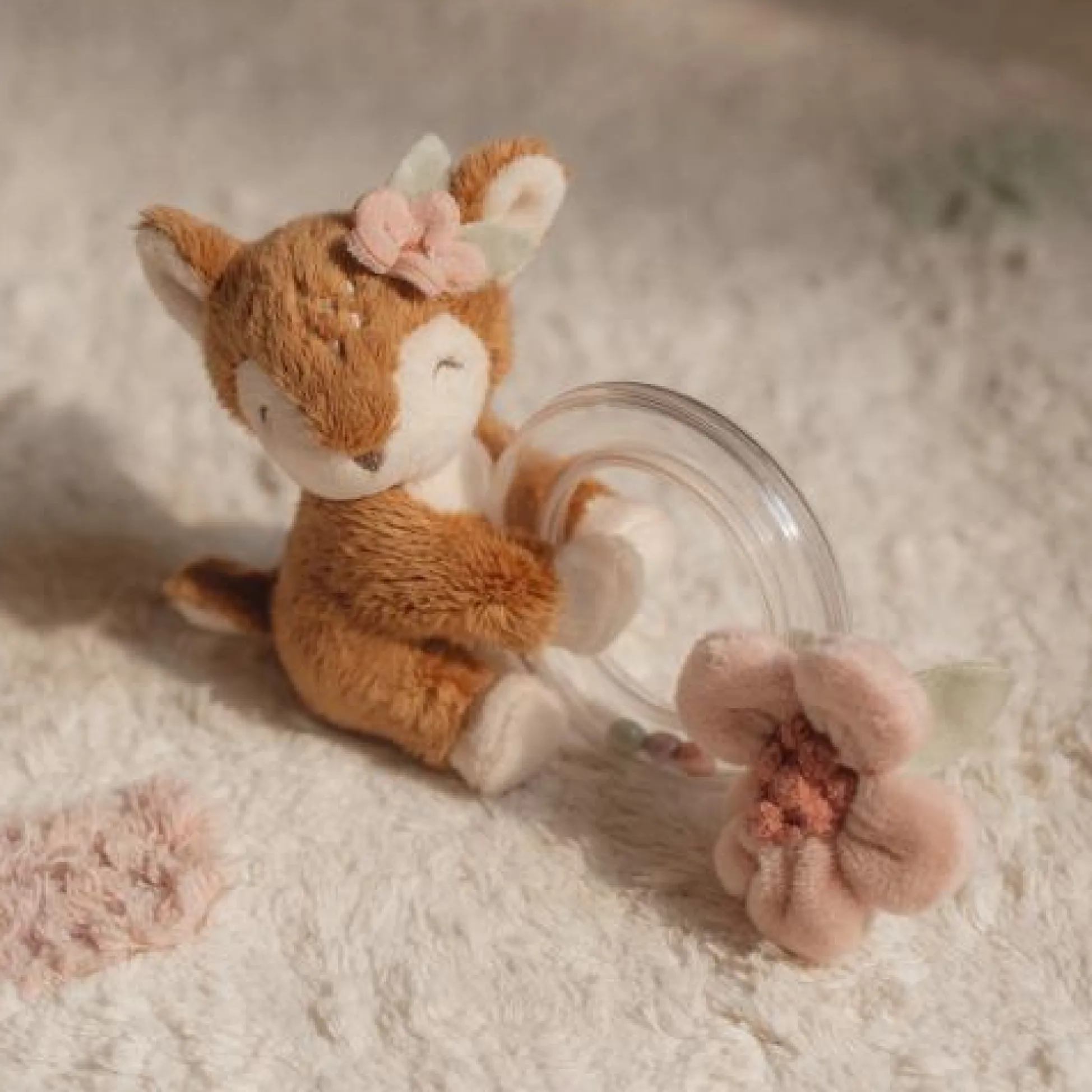 Ring Rattle - Pink - Fairy Garden