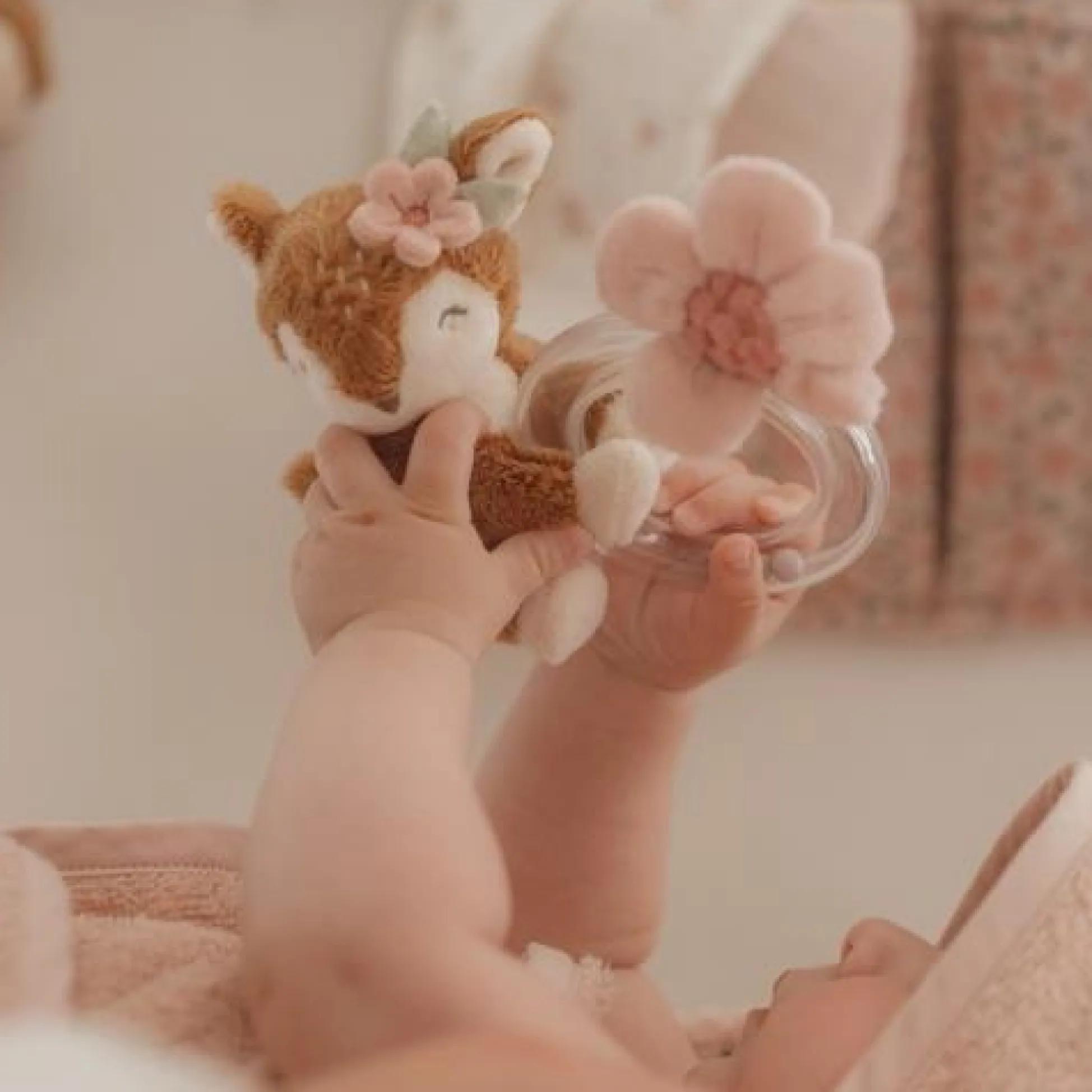 Ring Rattle - Pink - Fairy Garden