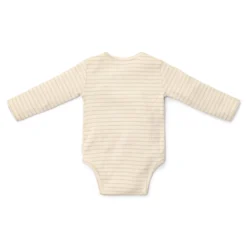 Romper crossover long sleeve - Beige - Newborn Naturals - Stripe