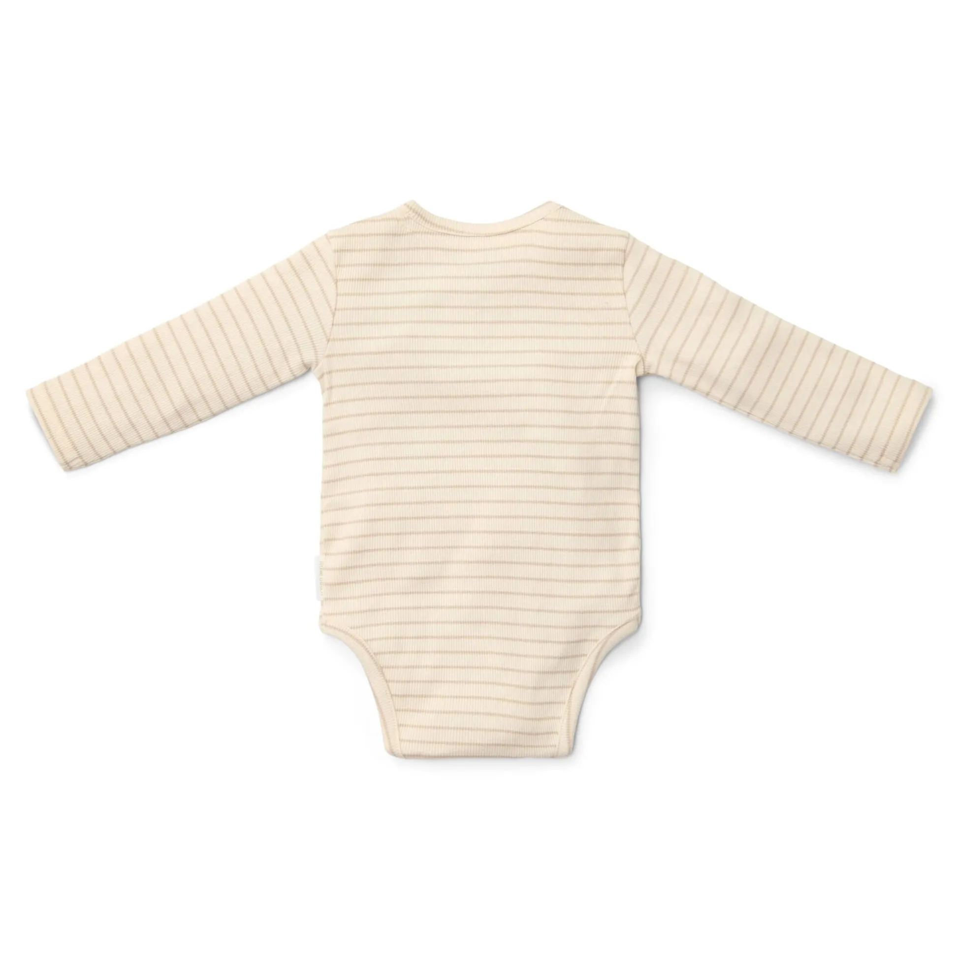 Romper crossover long sleeve - Beige - Newborn Naturals - Stripe