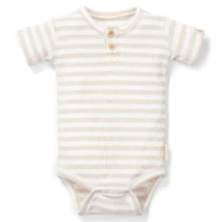 Romper Short Sleeve - Sand - Newborn Naturals