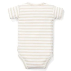 Romper Short Sleeve - Sand - Newborn Naturals