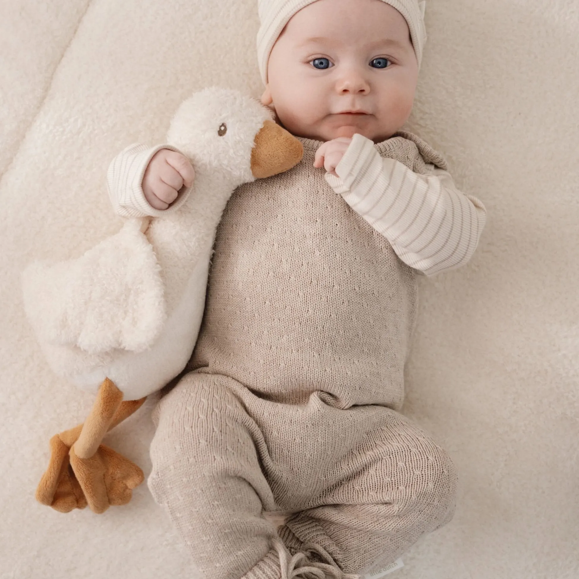 Rompersuit - Knitted - Beige - Newborn Naturals