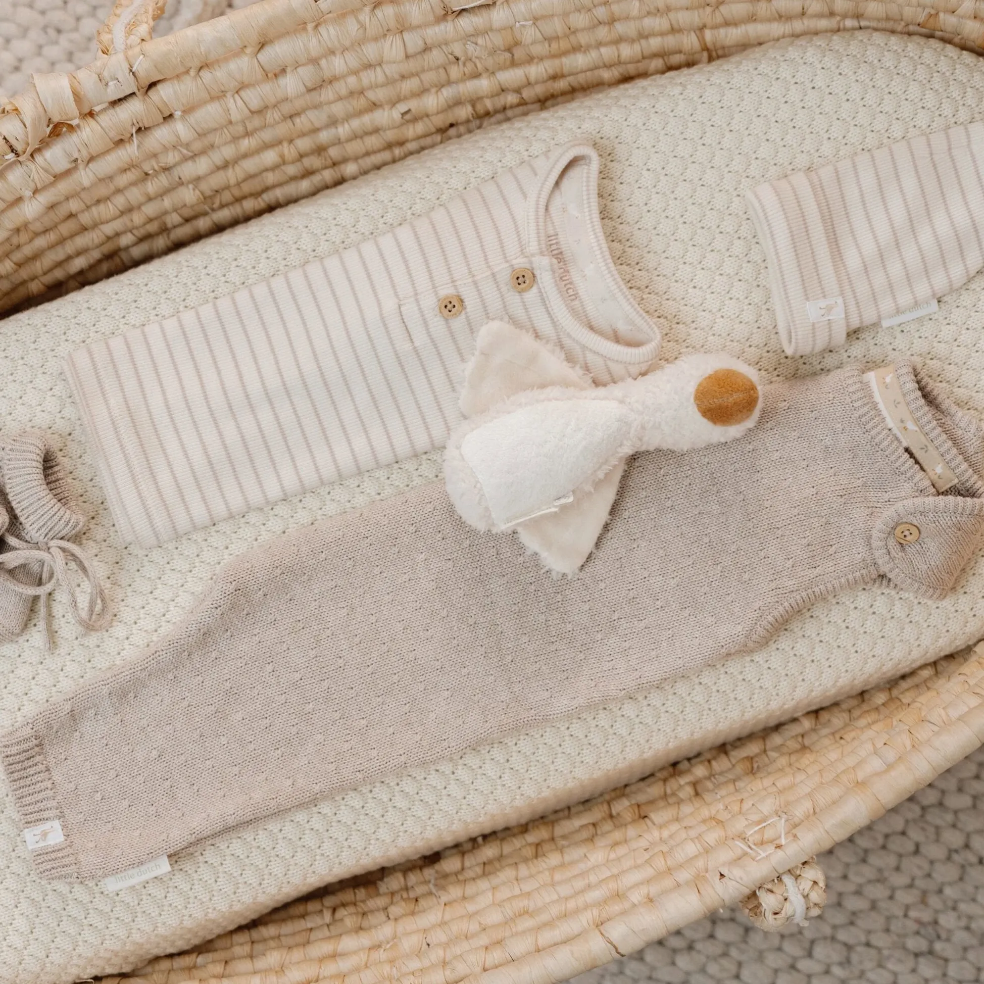 Rompersuit - Knitted - Beige - Newborn Naturals