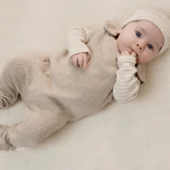 Rompersuit - Knitted - Beige - Newborn Naturals