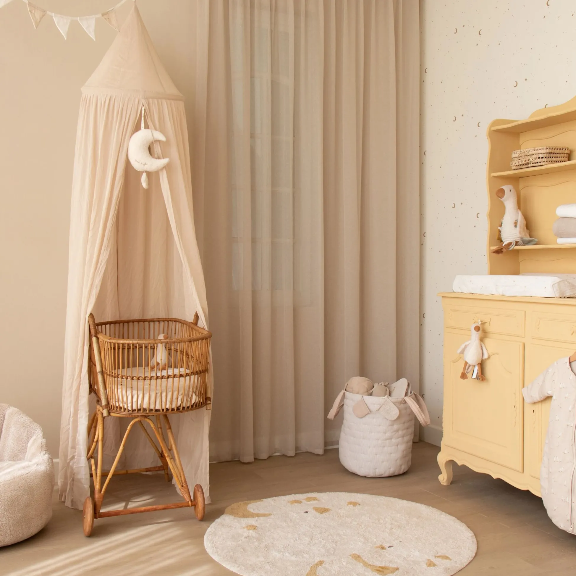 Rug round - White - Newborn Naturals - Little Goose
