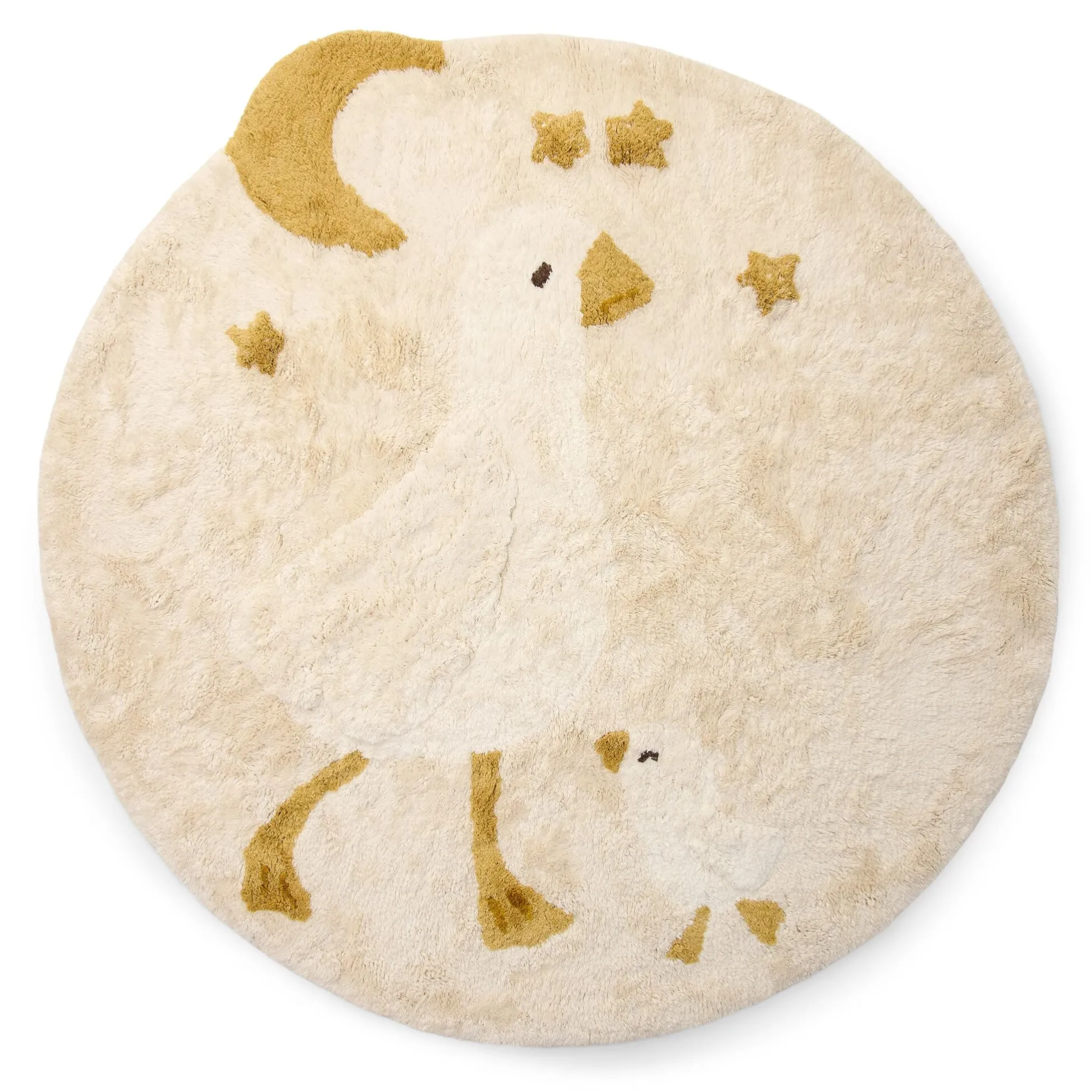 Rug round - White - Newborn Naturals - Little Goose