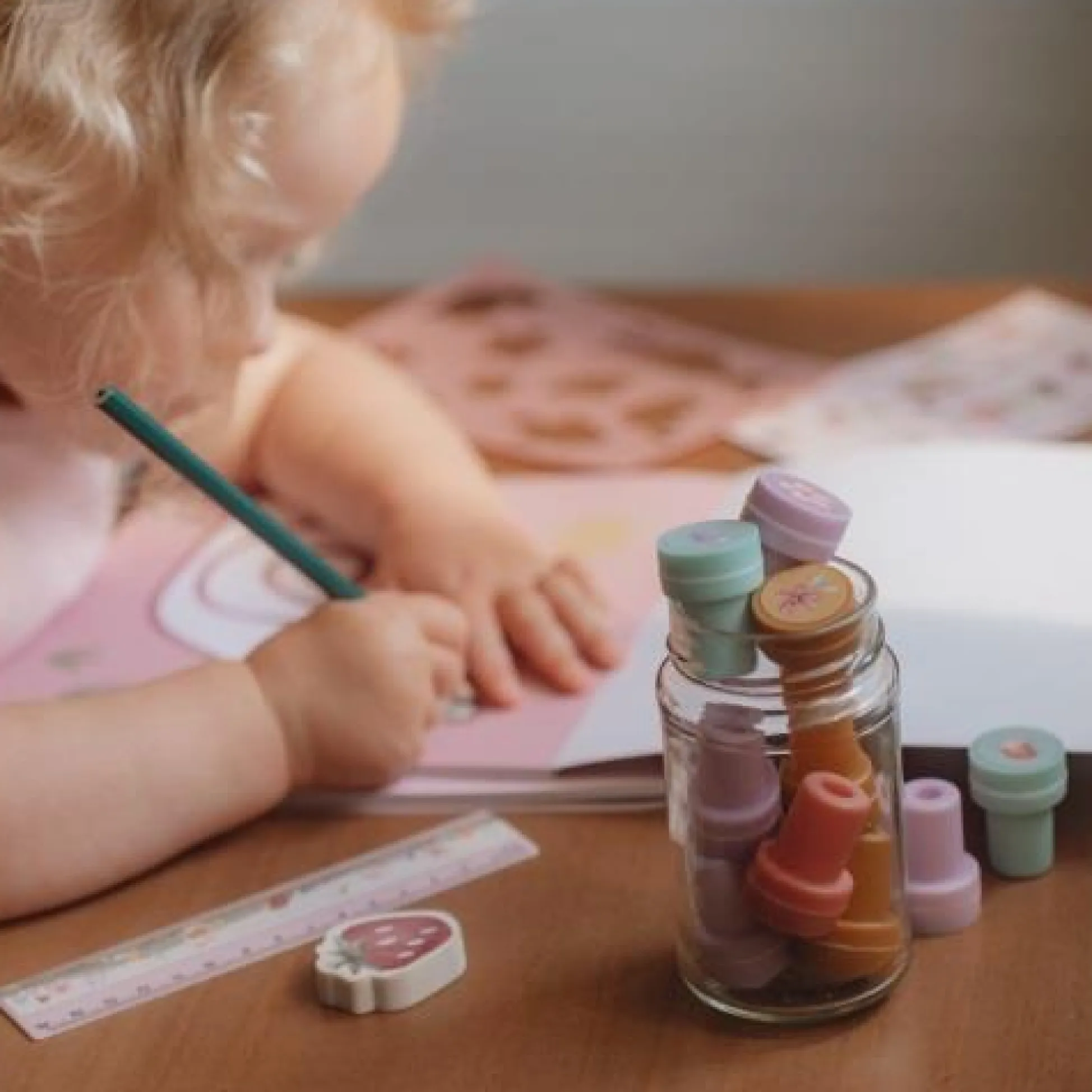 Self Inking Stamps - Pink - Fairy Garden