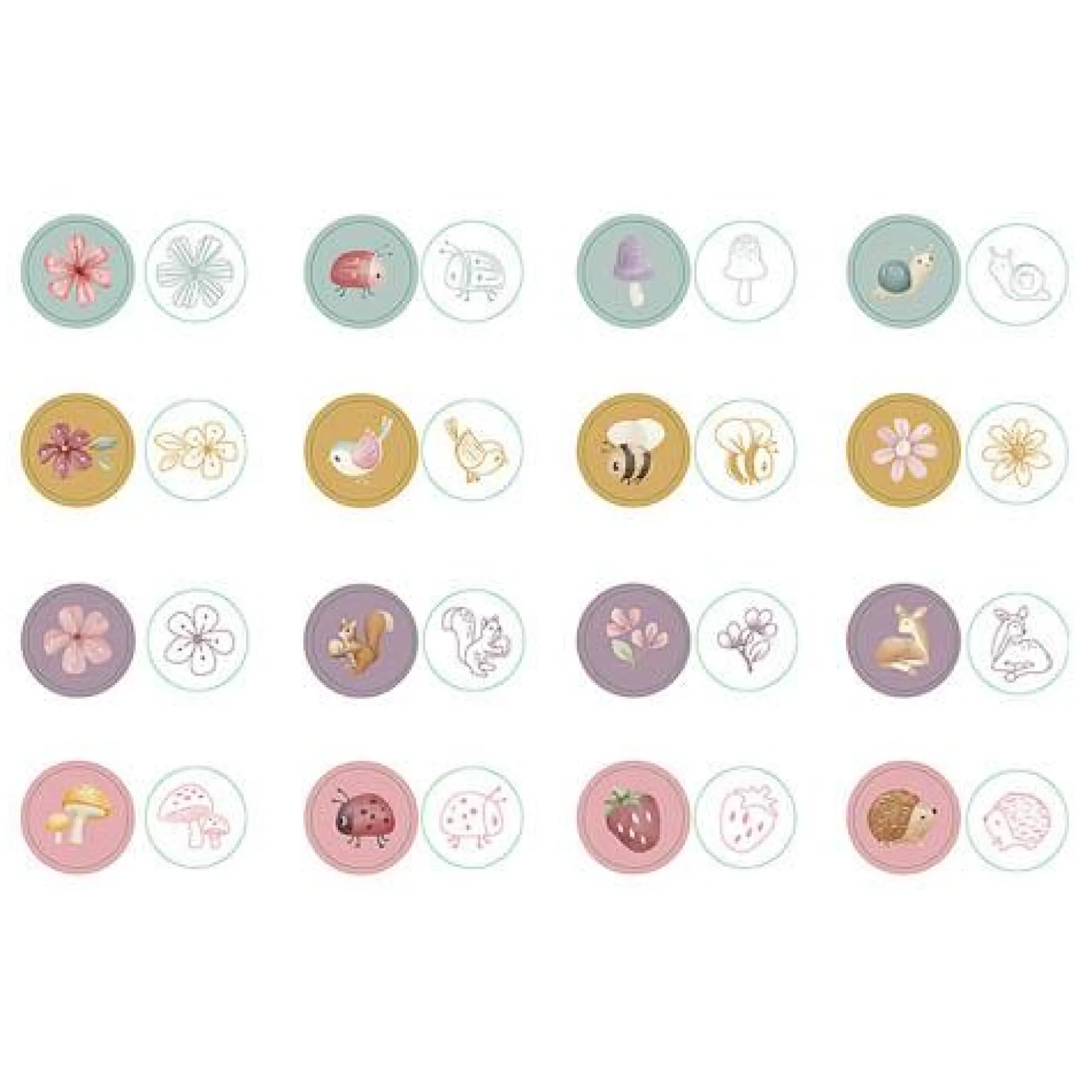 Self Inking Stamps - Pink - Fairy Garden