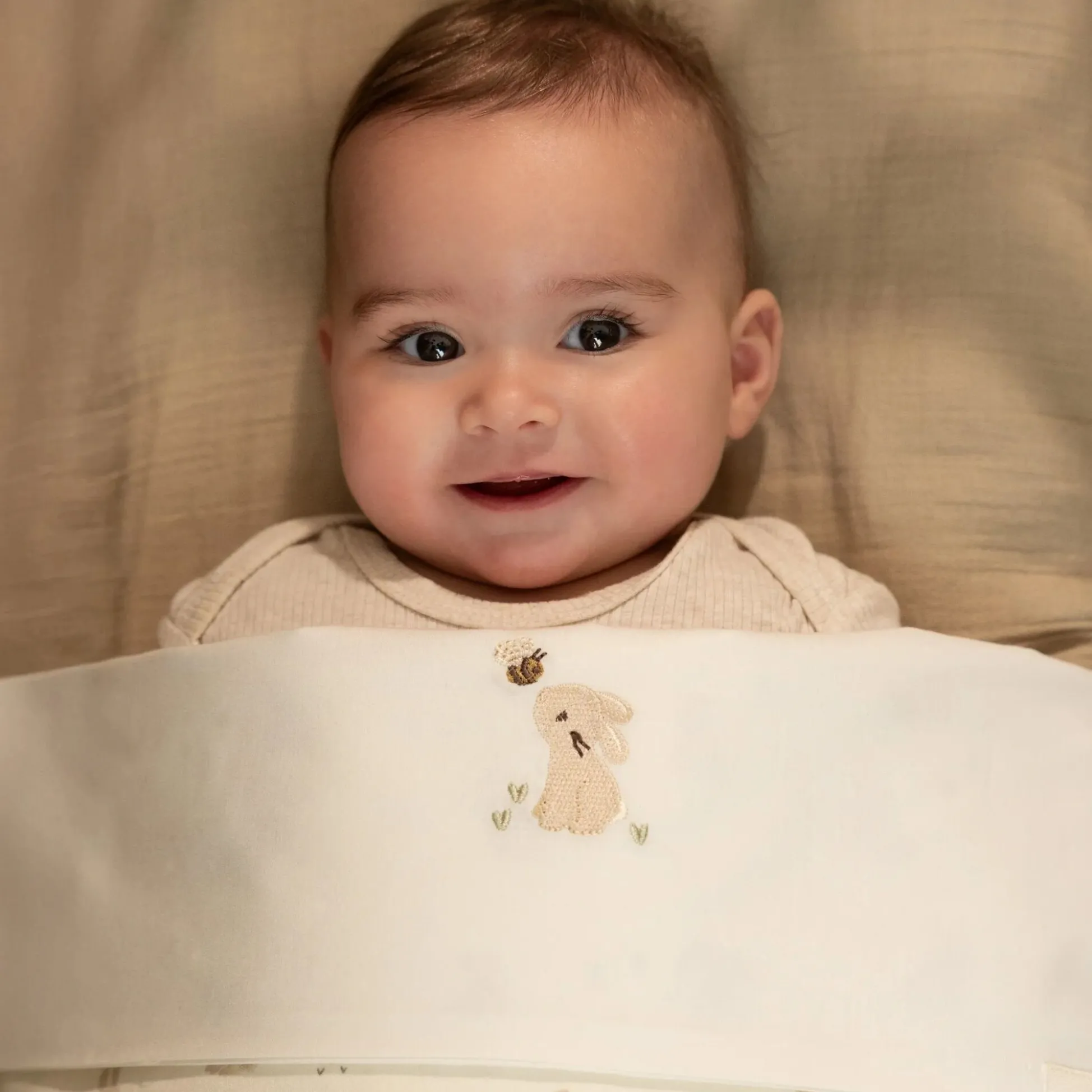Sheet - White - Newborn Naturals - Baby Bunny