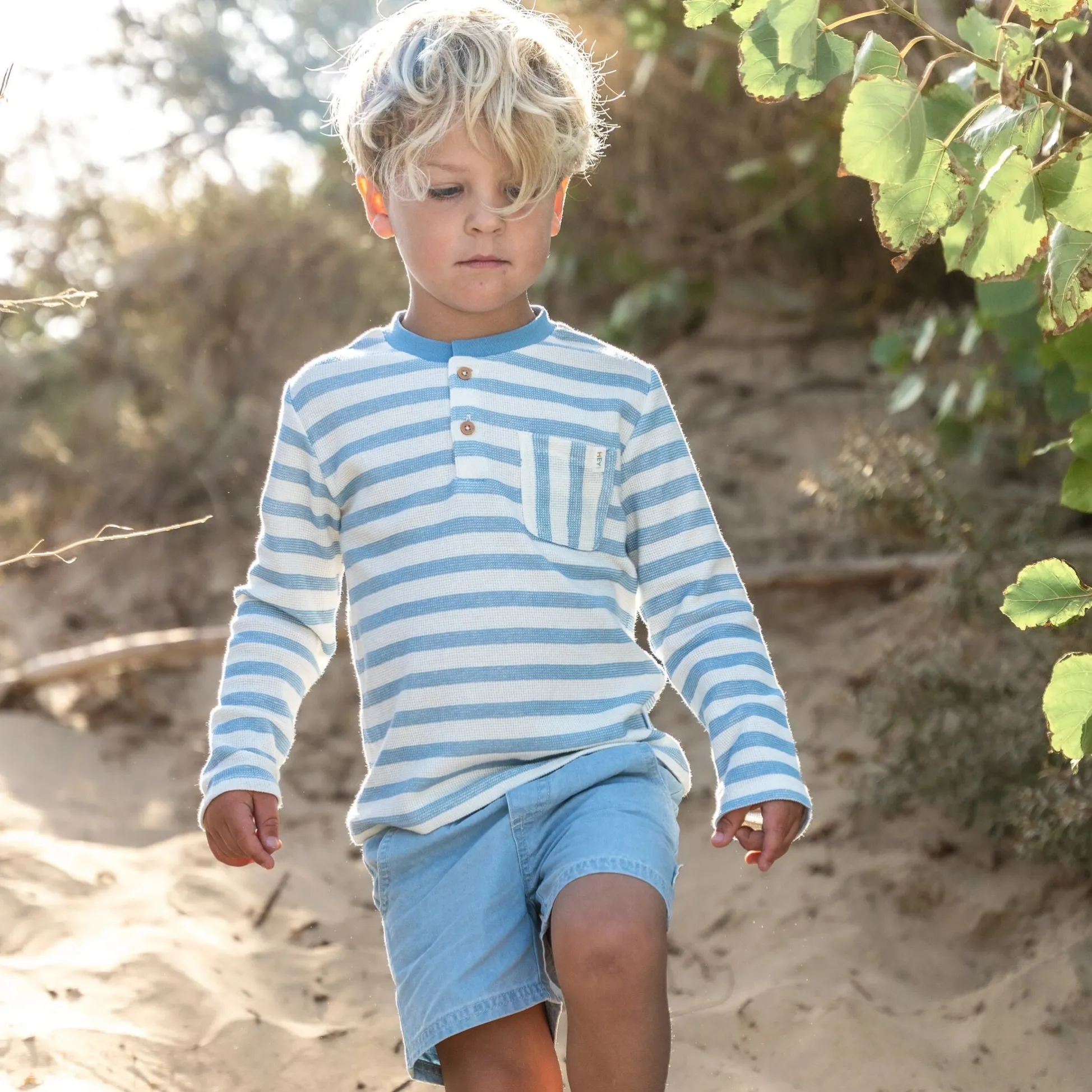 Shirt long sleeve - Blue - Steel Blue Stripe
