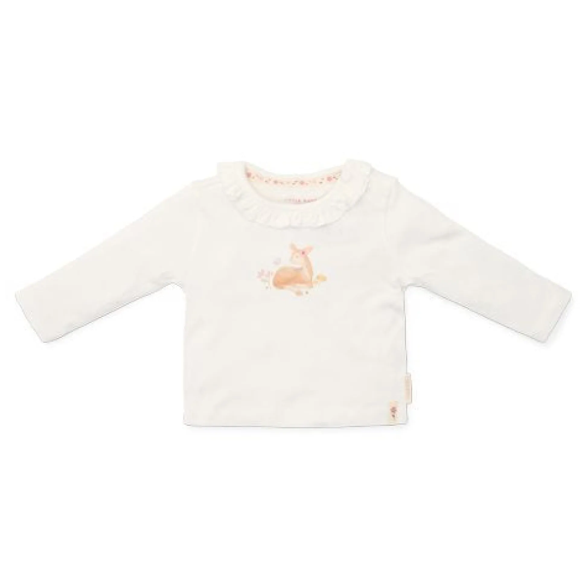 Shirt long sleeve - Ruffles - White - Fairy Garden