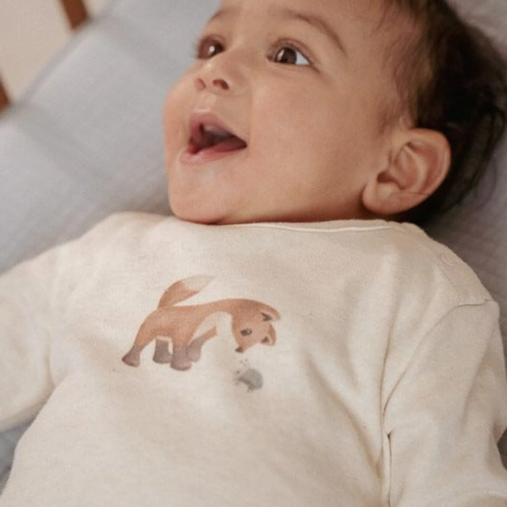 Shirt long sleeve - Sand - Forest Friends - Little Fox
