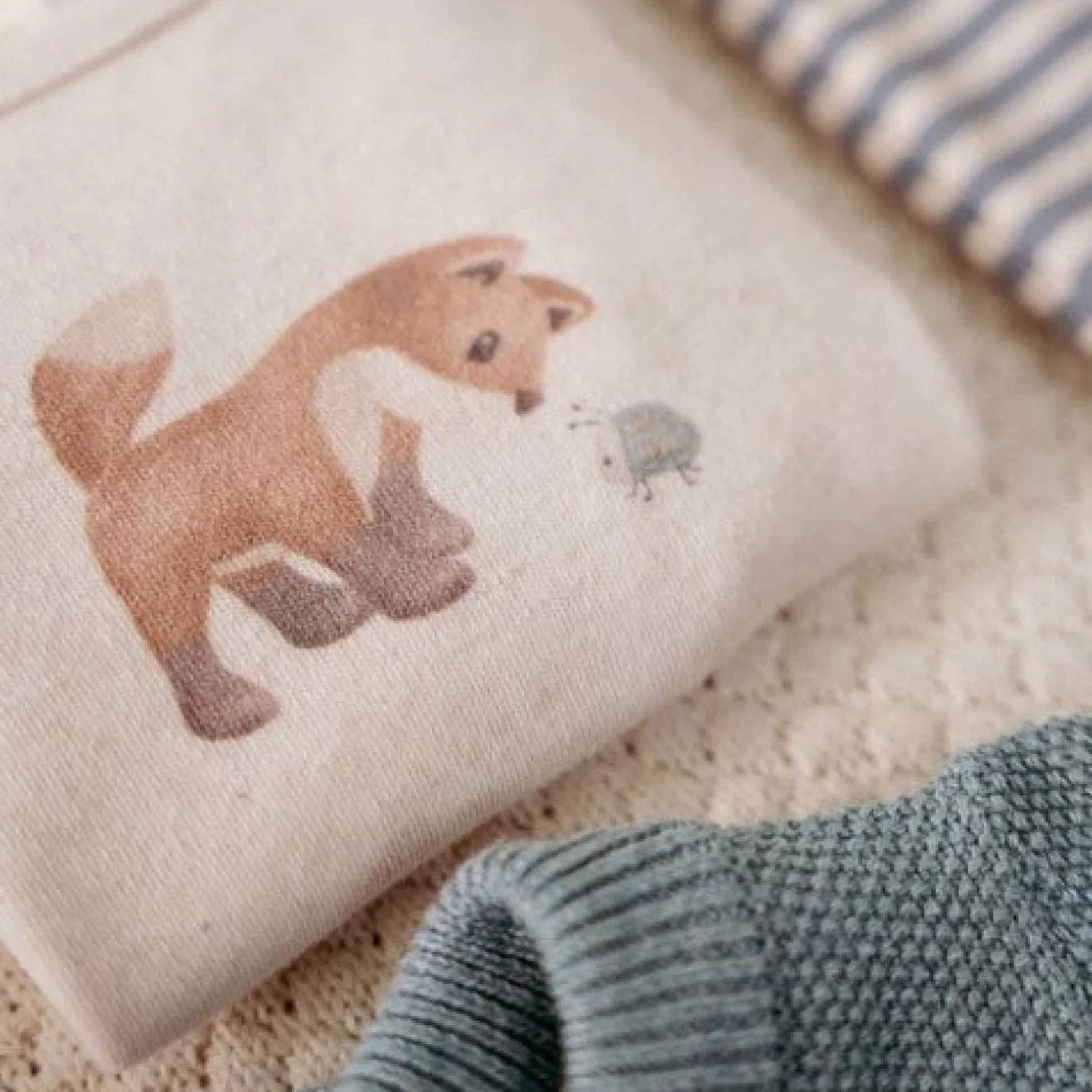Shirt long sleeve - Sand - Forest Friends - Little Fox
